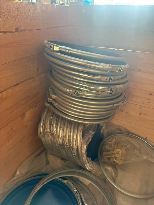 Partij afsluitringen spanring klemring met deksels, Doe-het-zelf en Verbouw, Buizen en Afvoer, Zo goed als nieuw, Overige typen