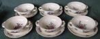 Nr PP86: VIER V en B Alt Strassburg soepkommen met schotel, Antiek en Kunst, Antiek | Servies los, Ophalen of Verzenden