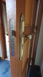 Hardhouten Deur enkele binnendeur met glas, Ophalen, Bruin, Gebruikt, 200 cm of meer