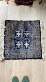 Blauw/ wit/ zalm pers 71x62 cm, Blauw, Vierkant, Zo goed als nieuw, 50 tot 100 cm
