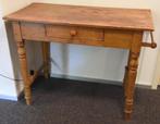 Brocante frans lampetkan tafeltje, Ophalen, Gebruikt, 100 tot 150 cm, Rechthoekig