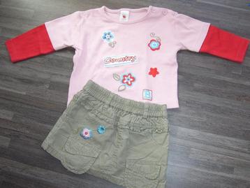 Set: rokje met bijpassende longsleeve maat 68 beschikbaar voor biedingen