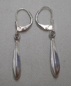 Zilveren vintage oorbellen met pegels nr.752
