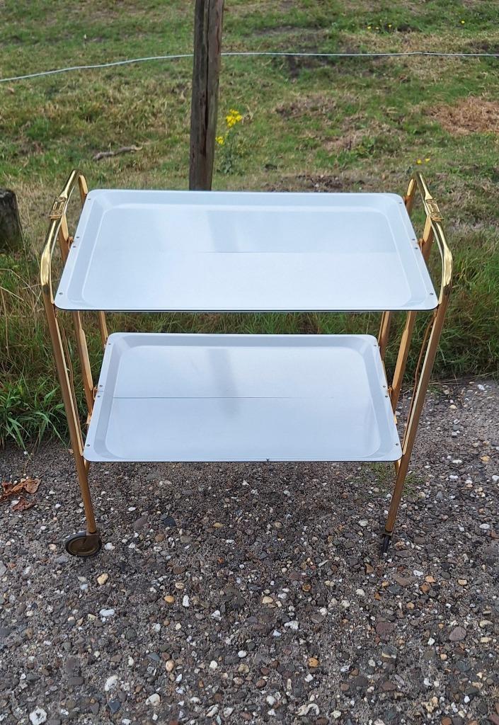 Vintage inklapbare trolley uit de 70'r jaren., Verzamelen, Retro, Huis en Inrichting, Ophalen