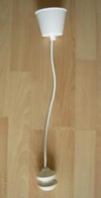 Hanglamp pendel met plafondkap en fitting, wit. Nieuw., Ophalen of Verzenden, Nieuw, Kunststof, 50 tot 75 cm