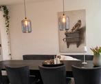 2 glazen hanglampen, Huis en Inrichting, Lampen | Hanglampen, Ophalen, Zo goed als nieuw, Glas, Minder dan 50 cm