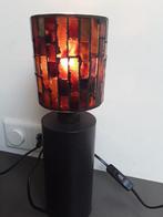 T.E.A.B. lampje met mozaïek glazen kapje, tafellamp, Huis en Inrichting, Lampen | Tafellampen, Ophalen, Gebruikt, Glas, Minder dan 50 cm