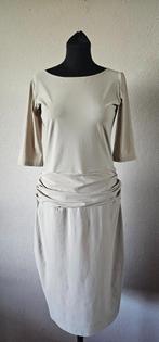 bruine travelstof jurk van Moq maat M (16525), Kleding | Dames, Jurken, Verzenden, Maat 38/40 (M), Bruin, Knielengte