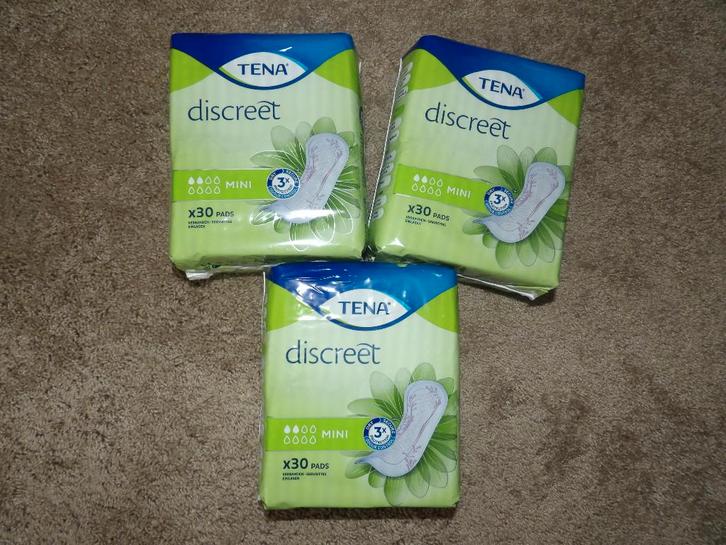 TENA LADY DISCREET MINI 3 x 30 stuks = 90 stuks voor 10,00, Diversen, Verpleegmiddelen, Nieuw, Ophalen of Verzenden