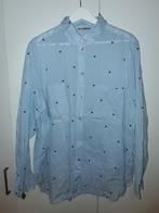 H&M+ Licht Blauwe Blouse Met Vogeltjes Print Maat 50, H&M, Blauw, Blouse of Tuniek, Nieuw