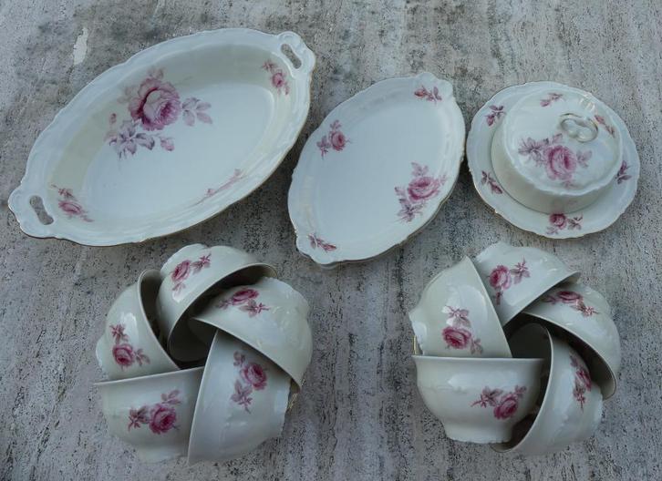 J G H & Z Prachtige Rode Rozen Servies, Huis en Inrichting, Keuken | Servies, Nieuw, Overige stijlen, Porselein, Ophalen of Verzenden