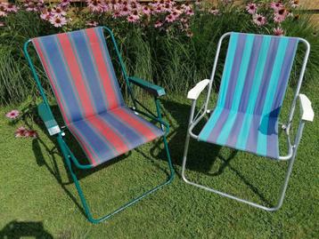 2x Vintage Lafuma Klapstoel Campingstoel Klapstoelen  beschikbaar voor biedingen