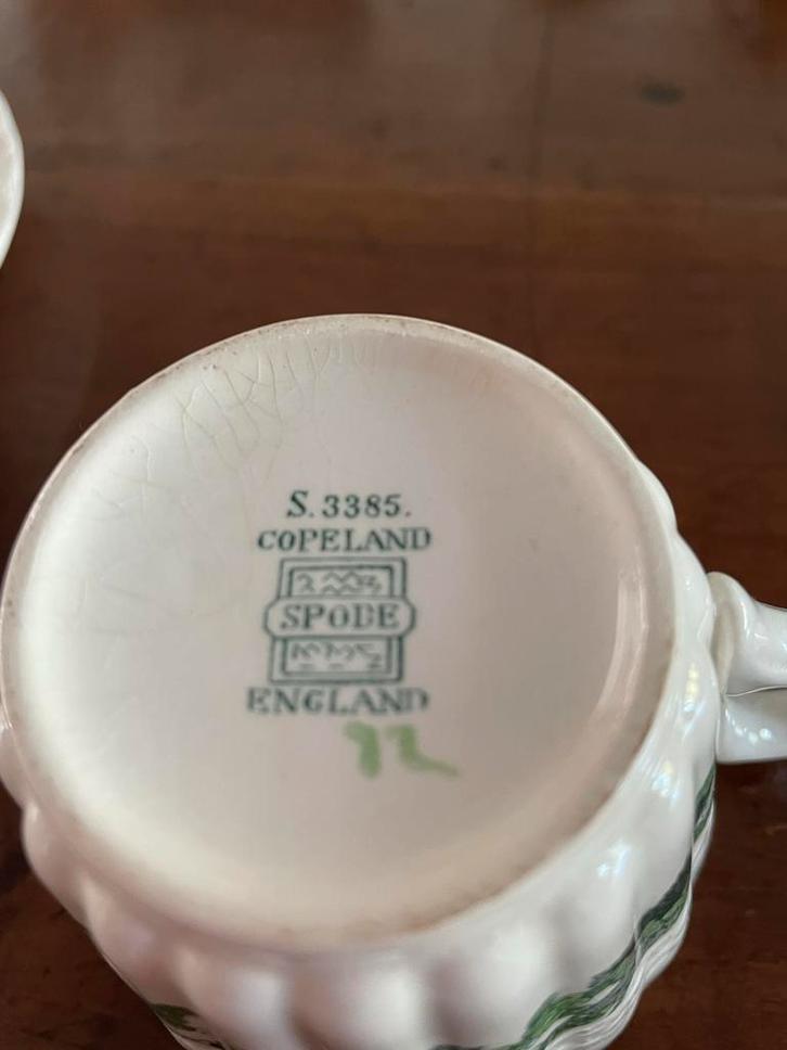 Spode Valencia Kop en Schotel Set - Vintage Klimop Design, Antiek en Kunst, Antiek | Servies los, Ophalen of Verzenden