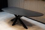 Organische eettafel eiken – Matrix XL dark grey, Info@inrichtingopmaat.nl, 100 tot 150 cm, Verzenden, Inrichting op maat
