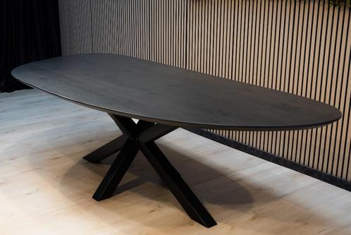 Organische eettafel eiken – Matrix XL dark grey, Huis en Inrichting, Tafels | Eettafels, Nieuw, 100 tot 150 cm, 200 cm of meer