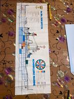 Marine schip afbeelding op katoen doek, Ophalen of Verzenden, Zo goed als nieuw, Kaart, Foto of Prent