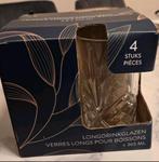 Set van 4 Longdrinkglazen - Nieuw in doos, Ophalen of Verzenden, Nieuw