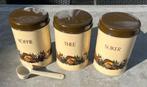 Brabantia voorraadbussen koffie thee suiker paddenstoel, Overige merken, Gebruikt, Ophalen of Verzenden, Koffie