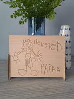 Tekening op hout, Minder dan 50 cm, Tekening, Nieuw, Ophalen of Verzenden