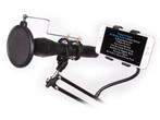 Microfoon-tafelstatief met telefoonhouder en popfilter, ., Nieuw, Ophalen of Verzenden, .