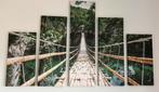 Schilderij in 5 delen, rustgevend natuur bos brug bamboe, Huis en Inrichting, Woonaccessoires | Schilderijen, Tekeningen en Foto's