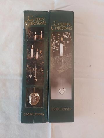 Georg Jensen witgouden kaarsenhouders hazelnoot en walnoot beschikbaar voor biedingen