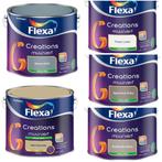 Flexa Creations muurverf extra mat 2,5 liter, Ophalen, Grijs