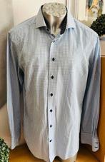 Cavallaro Napoli blauw geblokt overhemd maat 43[v]