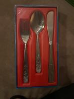 Kinder bestek edelstaal, Huis en Inrichting, Keuken | Bestek, Ophalen of Verzenden, Zo goed als nieuw, Rvs of Chroom, Bestekset