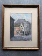 Schilderij/ stadsgezicht, Antiek en Kunst, Ophalen of Verzenden