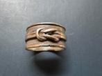 Brede zilveren (950) ring met een knoop, Sieraden, Tassen en Uiterlijk, Ringen, Gebruikt, Ophalen of Verzenden, 17 tot 18, Dame