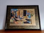 Isa van der Zee - Abstracte Collage, Antiek en Kunst, Ophalen