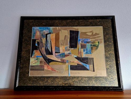 Isa van der Zee - Abstracte Collage, Antiek en Kunst, Kunst | Schilderijen | Abstract, Ophalen