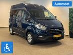 Ford Transit Custom L1H2 Rolstoelbus Automaat, Auto's, Bestelauto's, Automaat, 12 maanden, Stof, Zwart