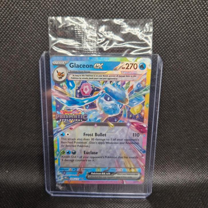 Glaceon EX Prismatic Evolutions NearMint Sealed, Hobby en Vrije tijd, Verzamelkaartspellen | Pokémon, Zo goed als nieuw, Ophalen of Verzenden