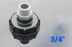 IBC adapter 3/4 inch, 150 liter of meer, Ophalen of Verzenden, Zo goed als nieuw, Kunststof
