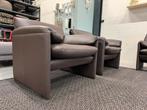 2 Als nieuw Leolux Bora Bora Fauteuils Bruin leer Design, Huis en Inrichting, Fauteuils, Leolux, Ophalen of Verzenden, Zo goed als nieuw