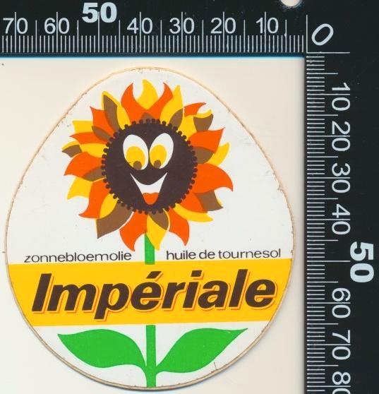 Sticker: Imperiale - Zonnebloemolie, Verzamelen, Stickers, Zo goed als nieuw, Bedrijf of Vereniging, Ophalen of Verzenden