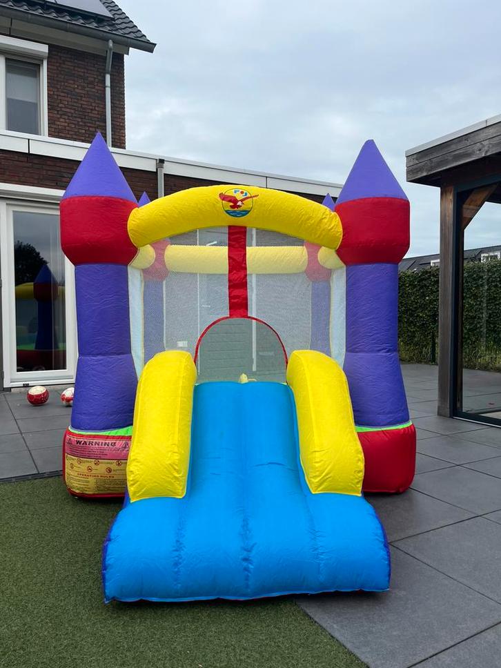 Springkussen met ventilator, Kinderen en Baby's, Speelgoed | Buiten | Springkussens, Zo goed als nieuw, Ophalen