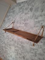 Wandplank van oud hout met touw, Ophalen, Gebruikt