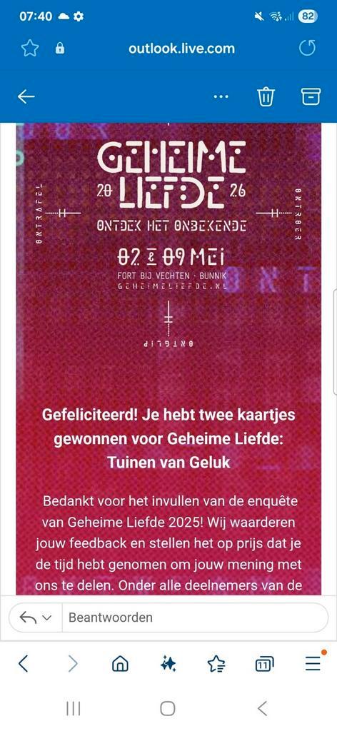 Twee kaartjes voor Geheime Liefde Tuinen van geluk 26 juli, Tickets en Kaartjes, Evenementen en Festivals, Twee personen