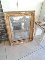 Mooie oude spiegel met verweerd glas, Ophalen, Rechthoekig, Minder dan 50 cm, Minder dan 100 cm