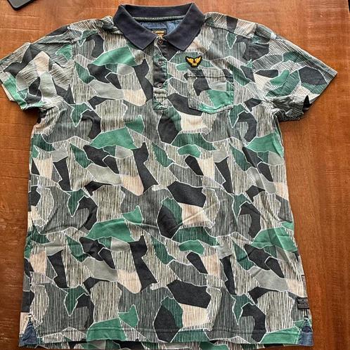 PME Legend Poloshirt – Camouflage Groen/Grijs – Maat L, Kleding | Heren, Polo's, Zo goed als nieuw, Groen, Ophalen of Verzenden