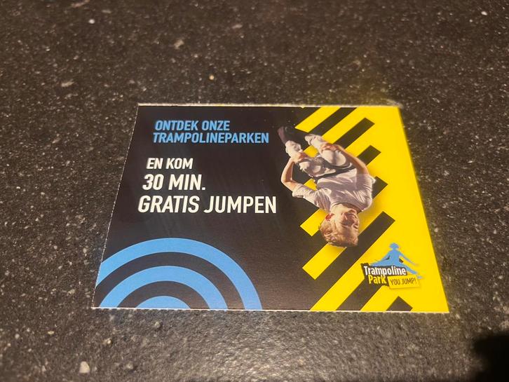 Kortingscode You Jump / Jumpsquare / Jump XL 30min gratis, Tickets en Kaartjes, Kortingen en Cadeaubonnen, Eén persoon, Kortingsbon