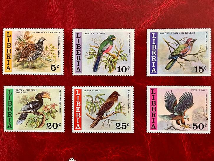 Vogels - Liberia - 1977, Postzegels en Munten, Postzegels | Thematische zegels, Postfris, Dier of Natuur, Verzenden