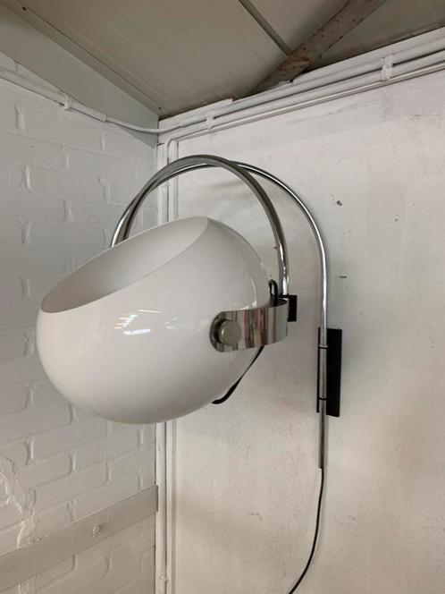 Lamp schitterende vintage Dijkstra dubbele booglamp jaren 70, Huis en Inrichting, Lampen | Wandlampen, Ophalen of Verzenden