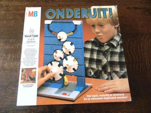 Vintage Spel Onderuit van MB, Hobby en Vrije tijd, Gezelschapsspellen | Overige, Gebruikt, Een of twee spelers, Ophalen of Verzenden