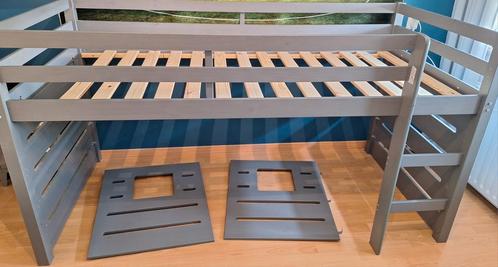 Halfhoogslaper bed grijs, Kinderen en Baby's, Kinderkamer | Stapelbedden en Hoogslapers, Gebruikt, Halfhoogslaper, Ophalen