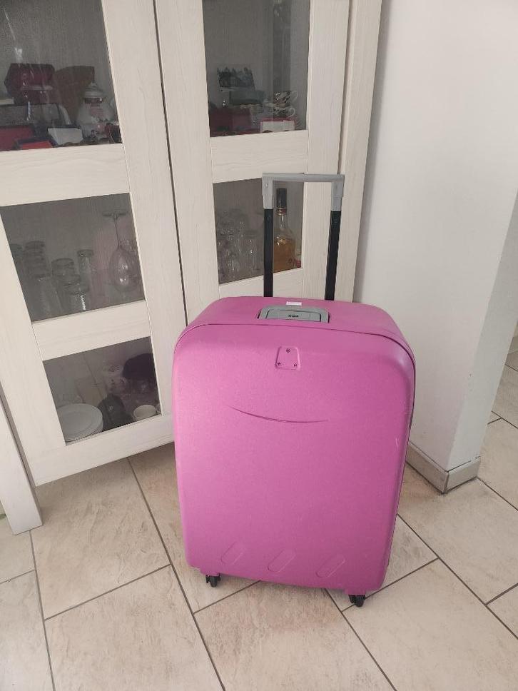 4 wiel spinner check-in koffer Roze, Sieraden, Tassen en Uiterlijk, Koffers, Zo goed als nieuw, Hard kunststof, 70 cm of meer