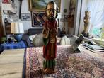 Oud Houten Beeld, Petrus Sleutelbewaarder., Antiek en Kunst, Kunst | Beelden en Houtsnijwerken, Ophalen of Verzenden